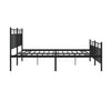 Sengeramme i metall med hode- og fotgavl svart 183x213 cm