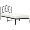 Sengeramme i metall med hodegavl svart 90x190 cm
