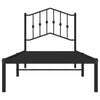 Sengeramme i metall med hodegavl svart 90x190 cm