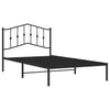 Sengeramme i metall med hodegavl svart 107x203 cm