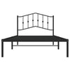 Sengeramme i metall med hodegavl svart 107x203 cm