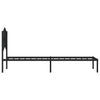 Sengeramme i metall med hodegavl svart 107x203 cm