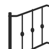 Sengeramme i metall med hodegavl svart 107x203 cm