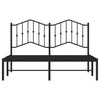 Sengeramme i metall med hodegavl svart 135x190 cm