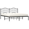 Sengeramme i metall med sengegavl svart 183x213 cm