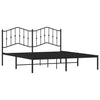 Sengeramme i metall med sengegavl svart 183x213 cm