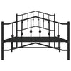 Sengeramme i metall med hode- og fotgavl svart 100x190 cm