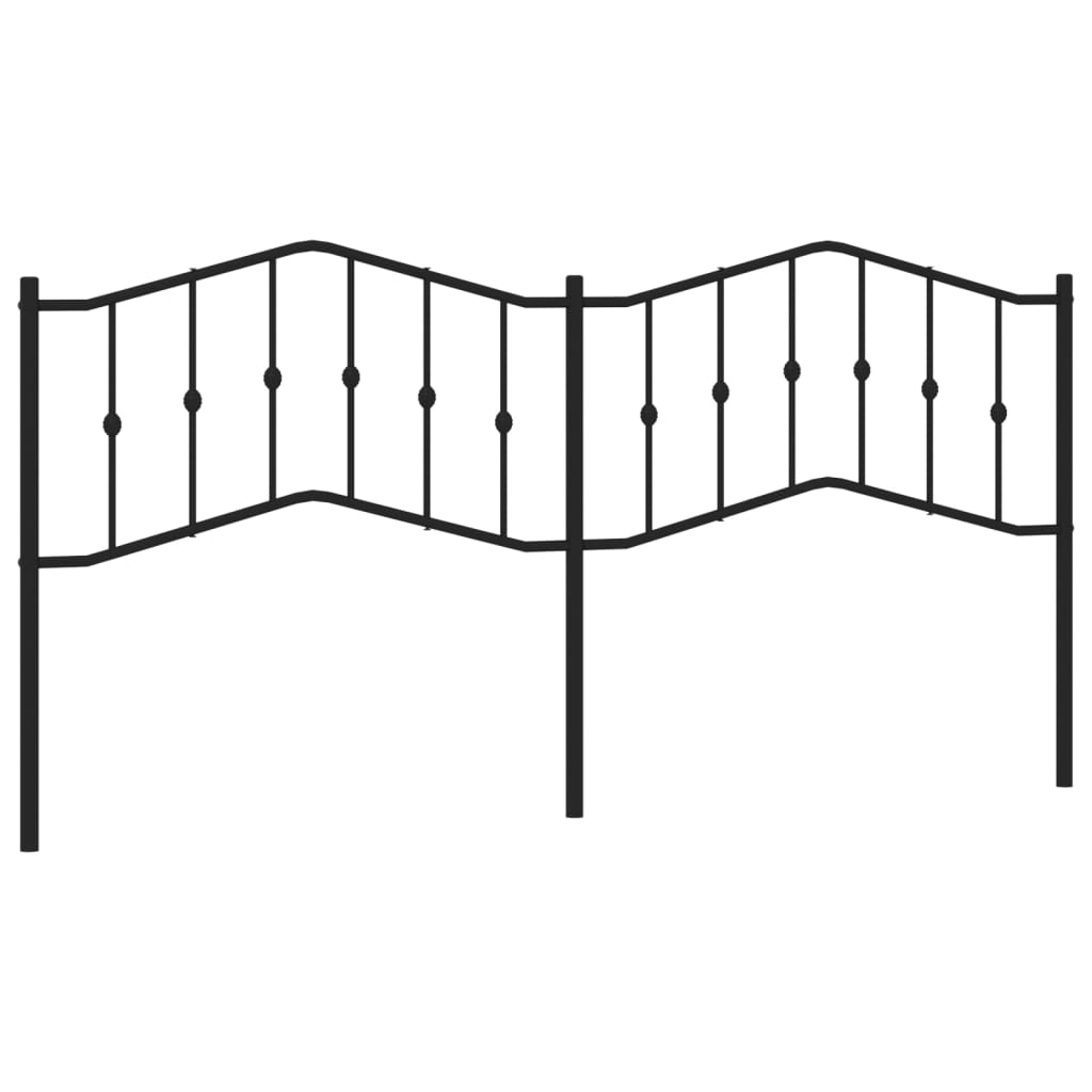 Utskiftbar sengegavl i metall svart 200 cm