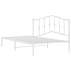 Sengeramme i metall med hodegavl hvit 107x203 cm