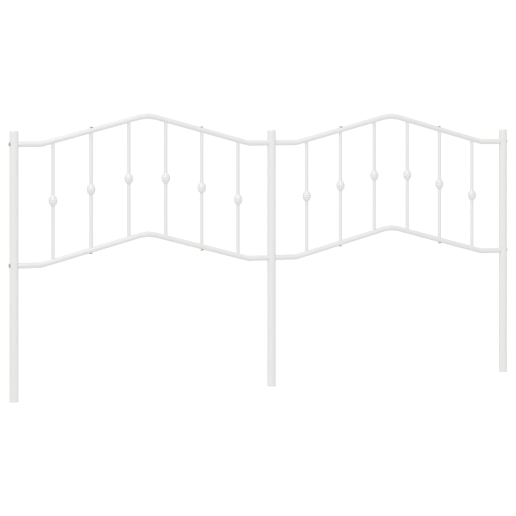 Utskiftbar sengegavl i metall hvit 193 cm