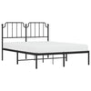 Sengeramme i metall med hodegavl svart 135x190 cm