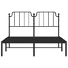 Sengeramme i metall med hodegavl svart 135x190 cm