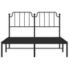 Sengeramme i metall med hodegavl svart 140x190 cm