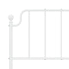 Sengeramme i metall med sengegavl hvit 150x200 cm