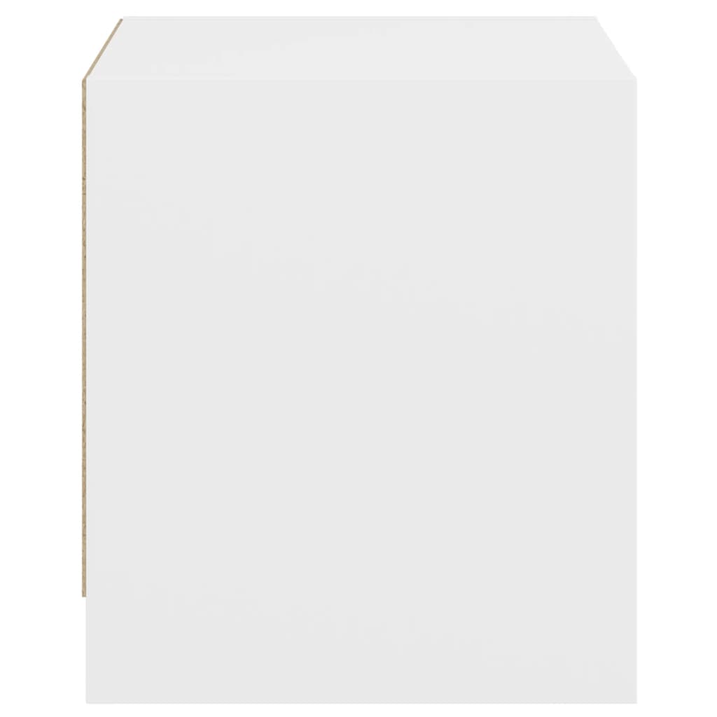 Nattbord med glassdører 2 stk vhit 35x37x42 cm