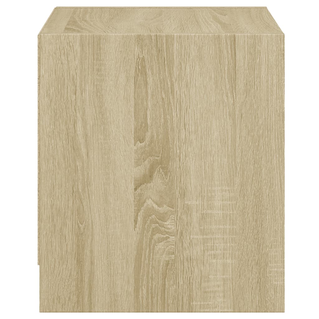 Nattbord med glassdører 2 stk sonoma eik 35x37x42 cm