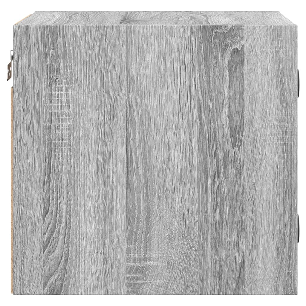 Nattbord med glassdører 2 stk grå sonoma 35x37x35 cm