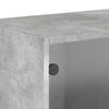 Veggskap med glassdører 2 stk betonggrå 68,5x37x35 cm