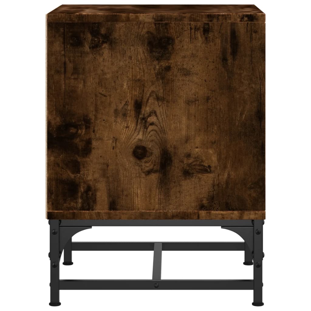 Nattbord med glassdører 2 stk røkt eik 35x37x50 cm