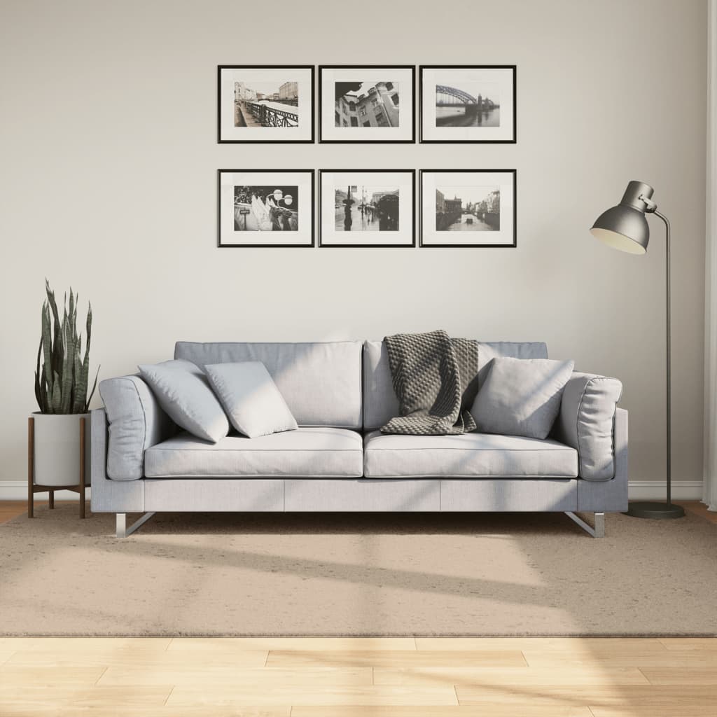 Teppe HUARTE kort luv mykt og vaskbart sand 160x230 cm