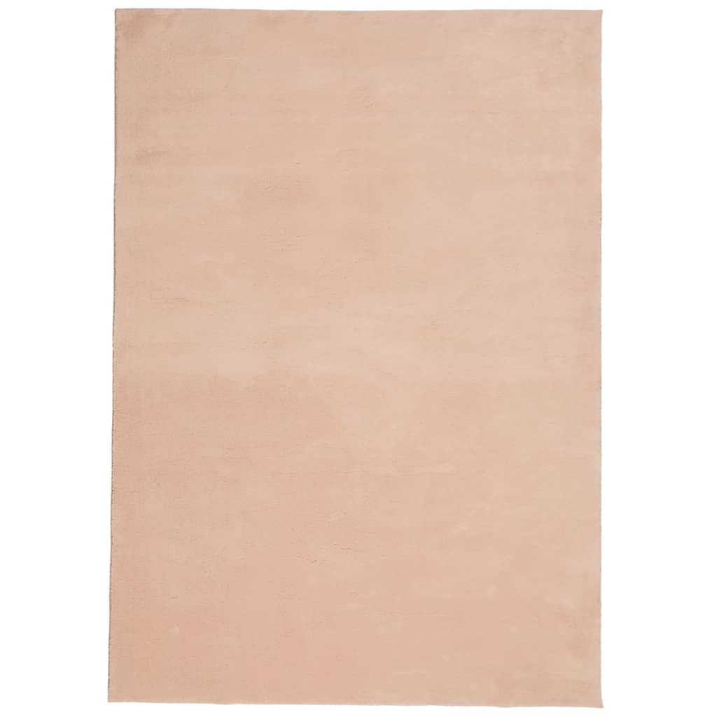Teppe HUARTE kort luv mykt og vaskbart blush 140x200 cm