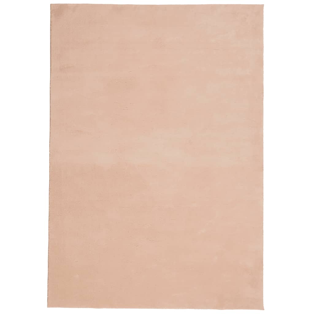 Teppe HUARTE kort luv mykt og vaskbart blush 160x230 cm
