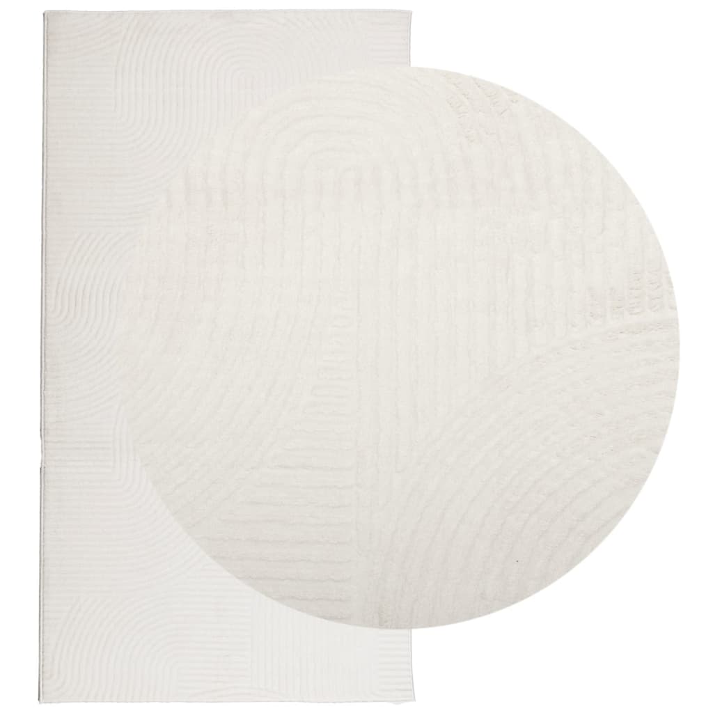 Rug IZA kort luv skandinavisk utseende krem 80x150 cm