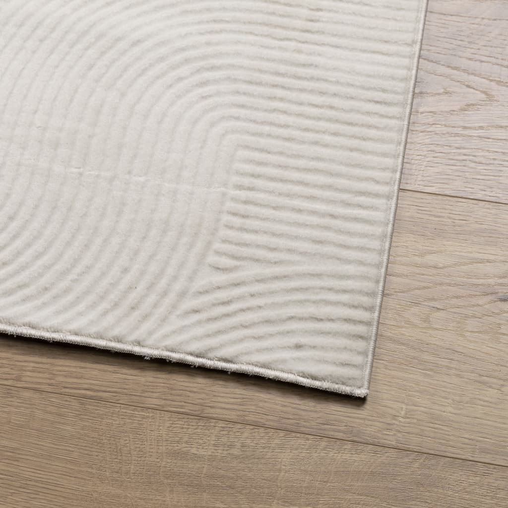 Rug IZA kort luv skandinavisk utseende krem 100x200 cm