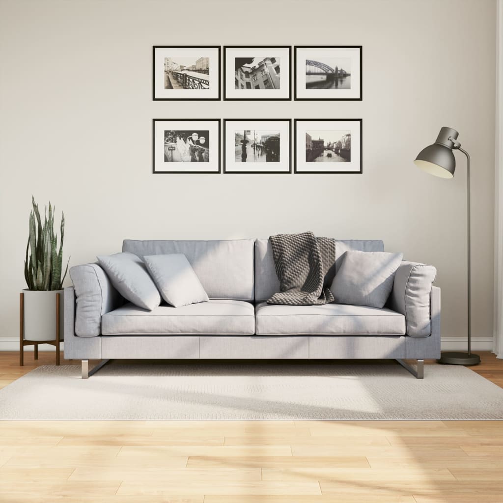 Rug IZA kort luv skandinavisk utseende krem 100x200 cm