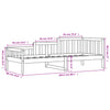 Dagseng uten madrass hvit 80x200 cm heltre furu