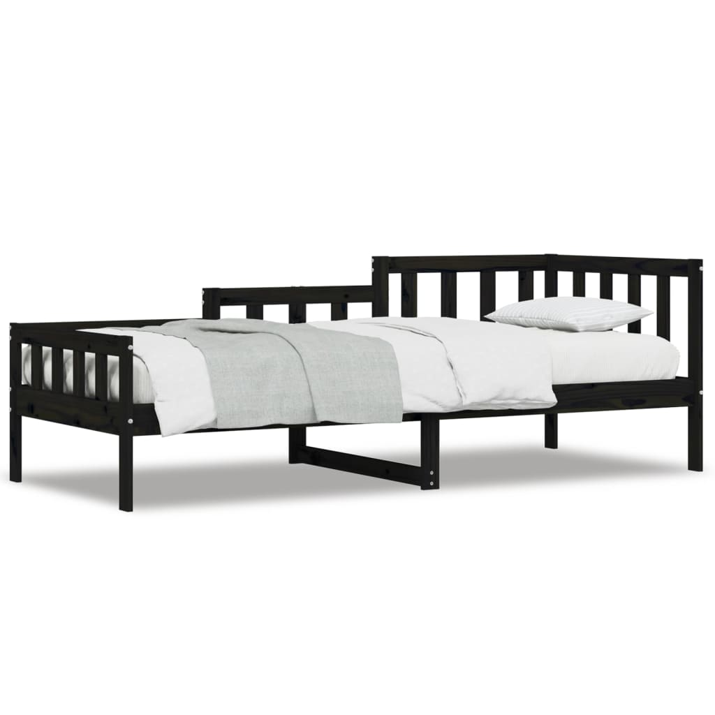 Dagseng svart 80x200 cm heltre furu