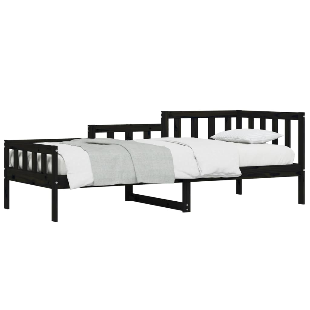 Dagseng svart 80x200 cm heltre furu