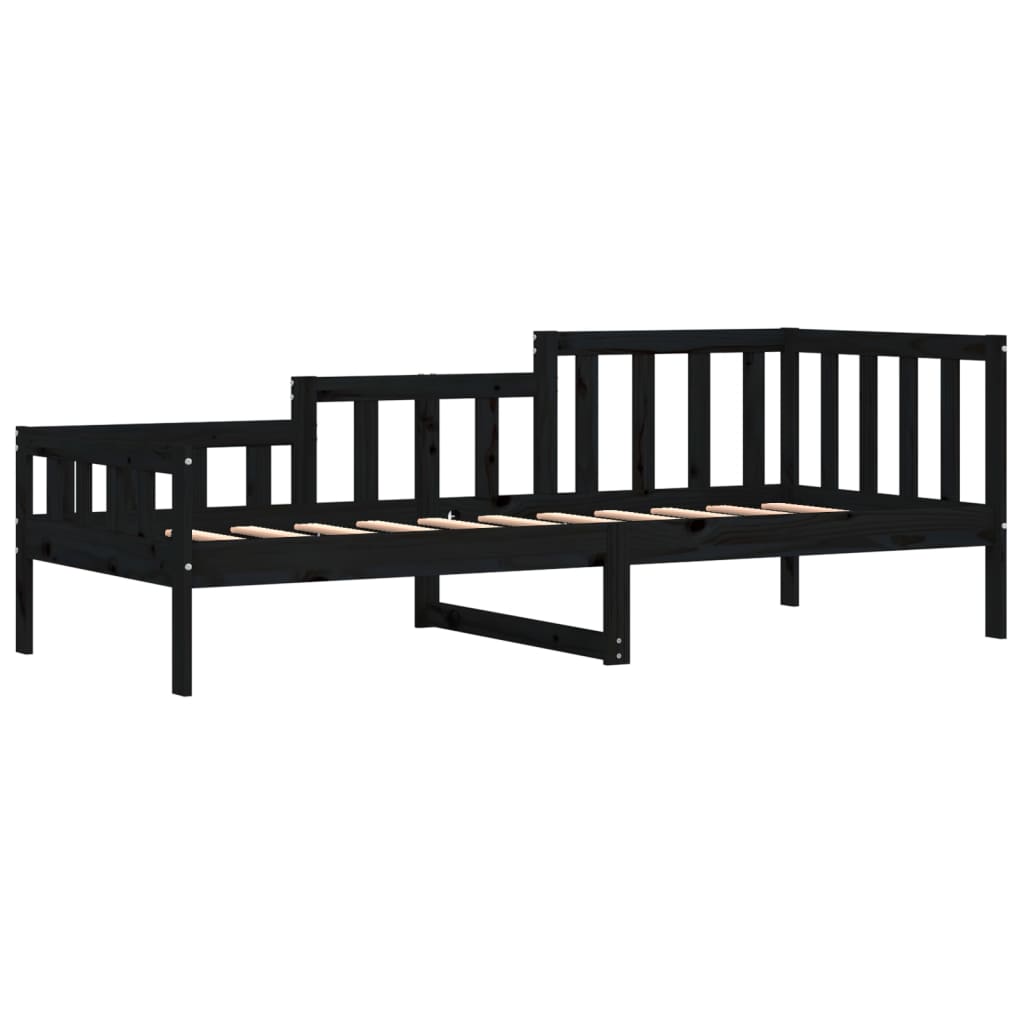 Dagseng svart 80x200 cm heltre furu
