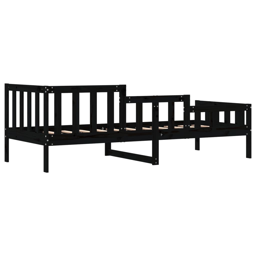 Dagseng svart 80x200 cm heltre furu