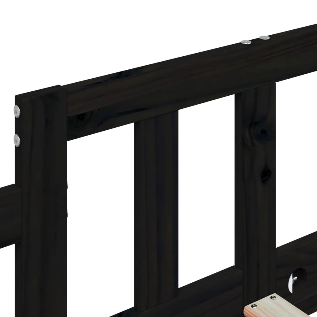 Dagseng svart 80x200 cm heltre furu