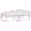 Dagseng svart 80x200 cm heltre furu