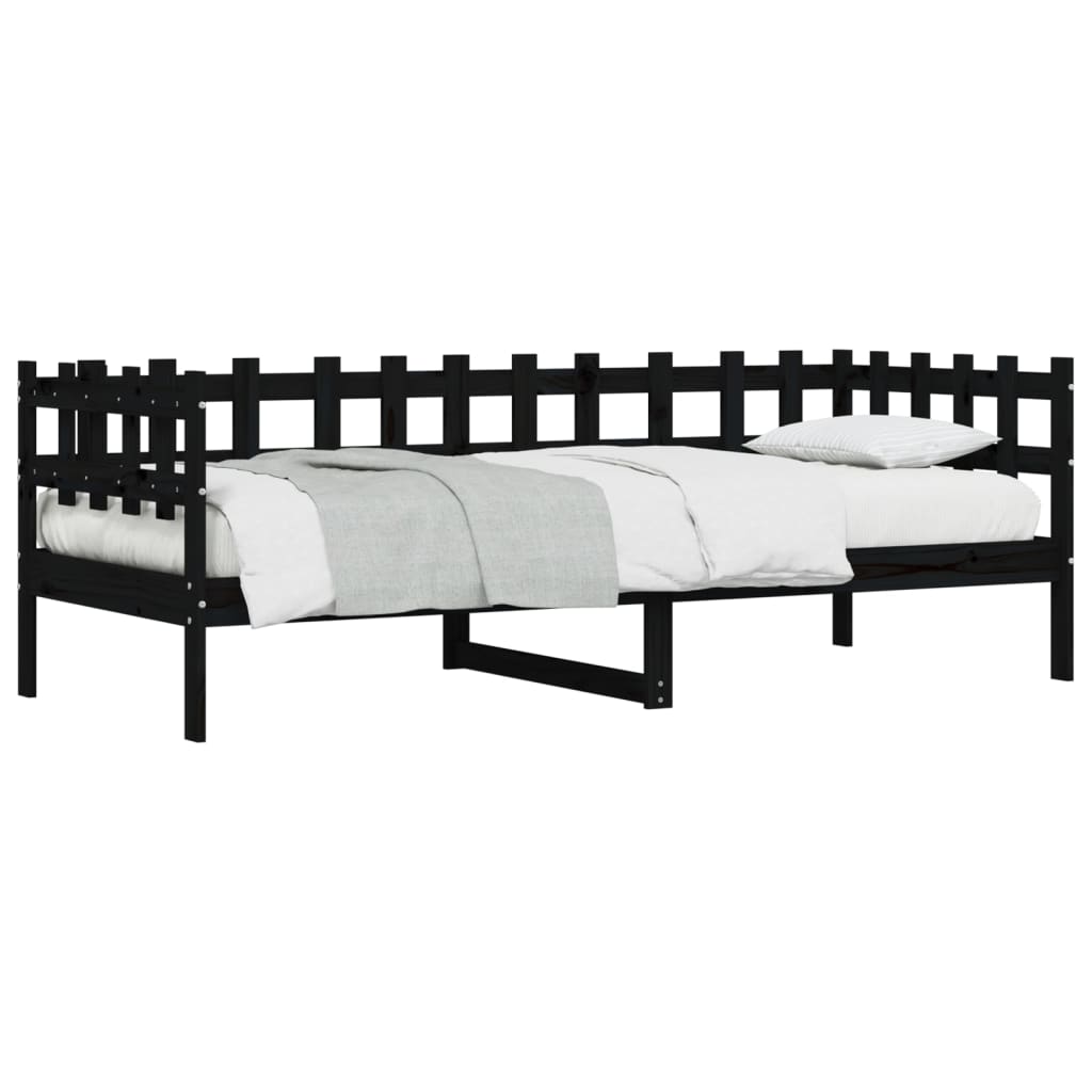Dagseng svart 80x200 cm heltre furu