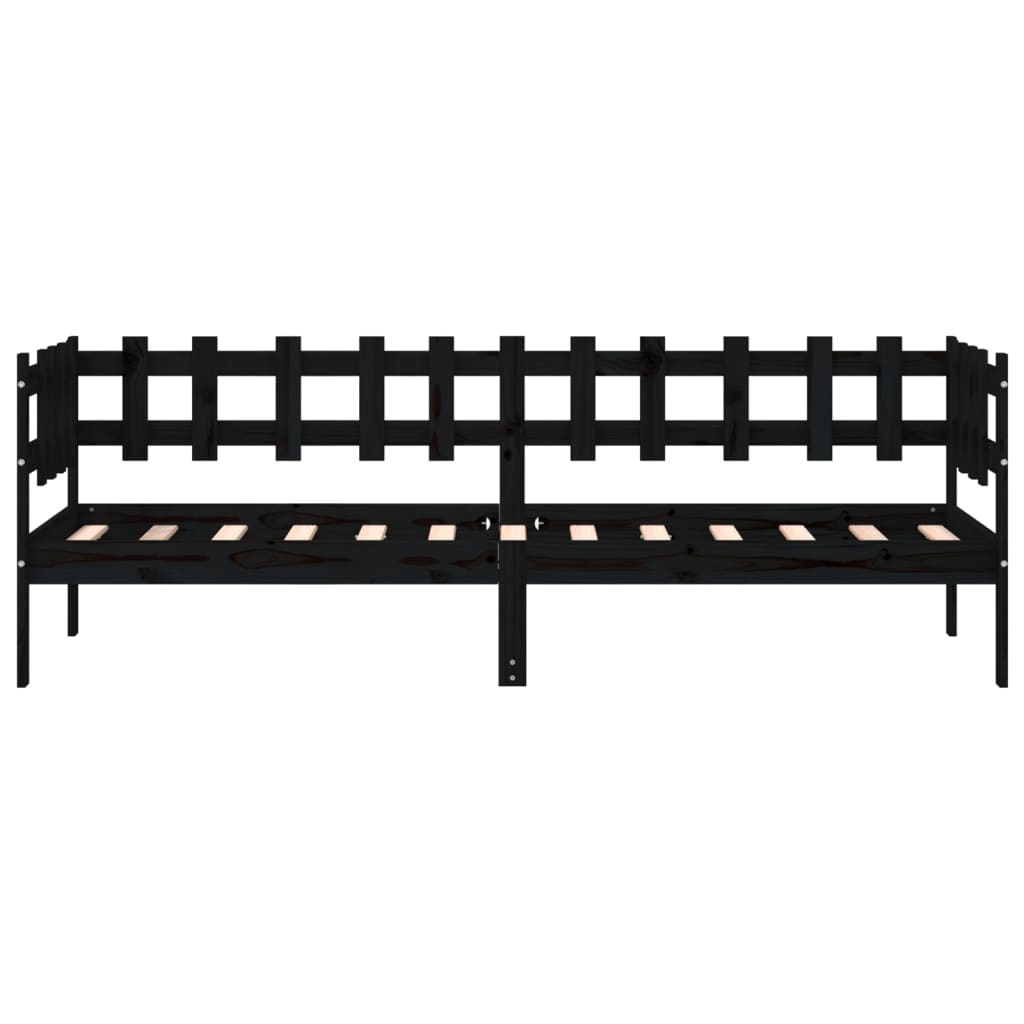 Dagseng svart 80x200 cm heltre furu