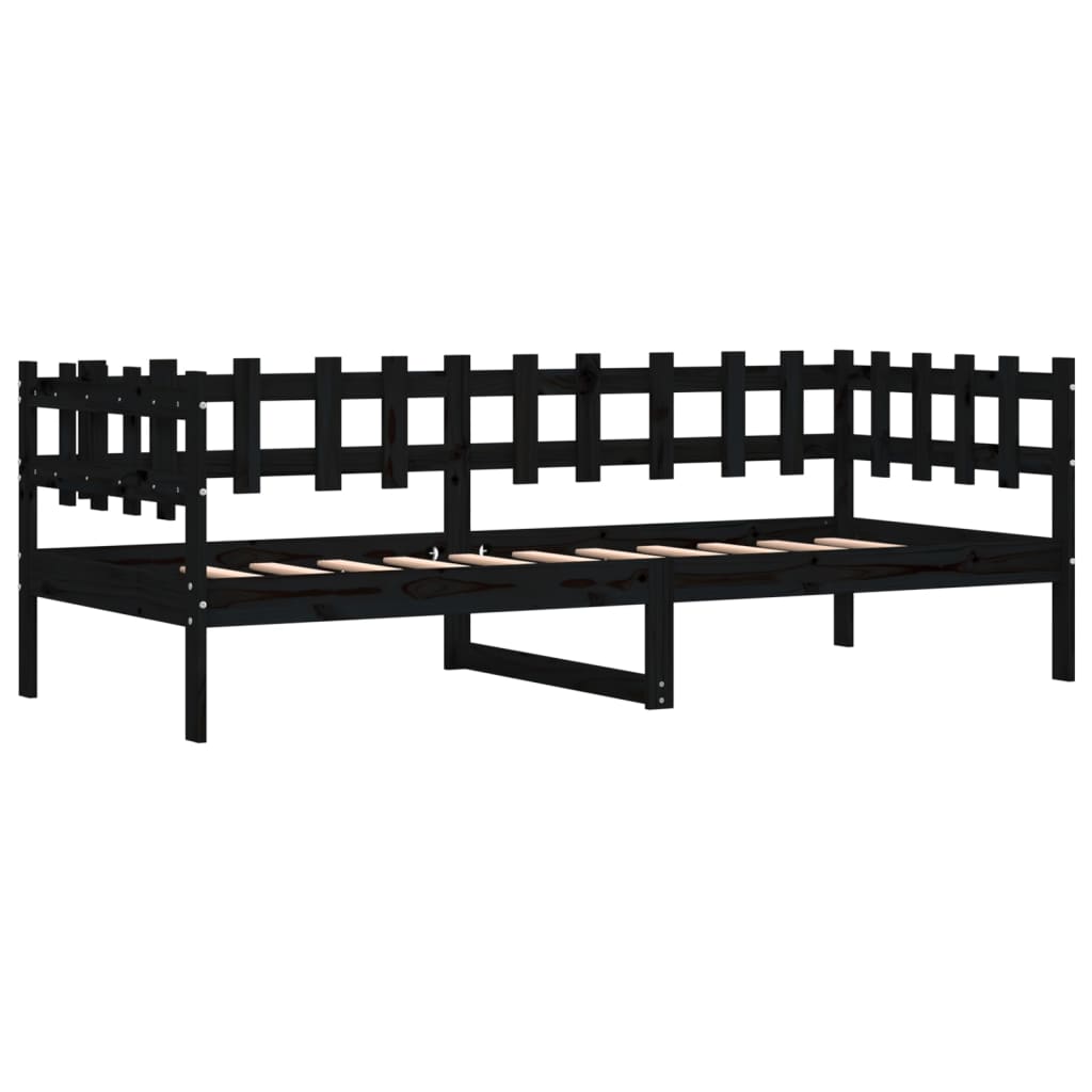 Dagseng svart 80x200 cm heltre furu