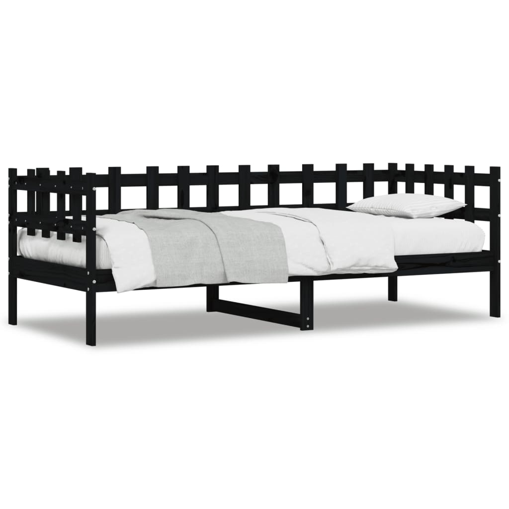 Dagseng svart 90x200 cm heltre furu