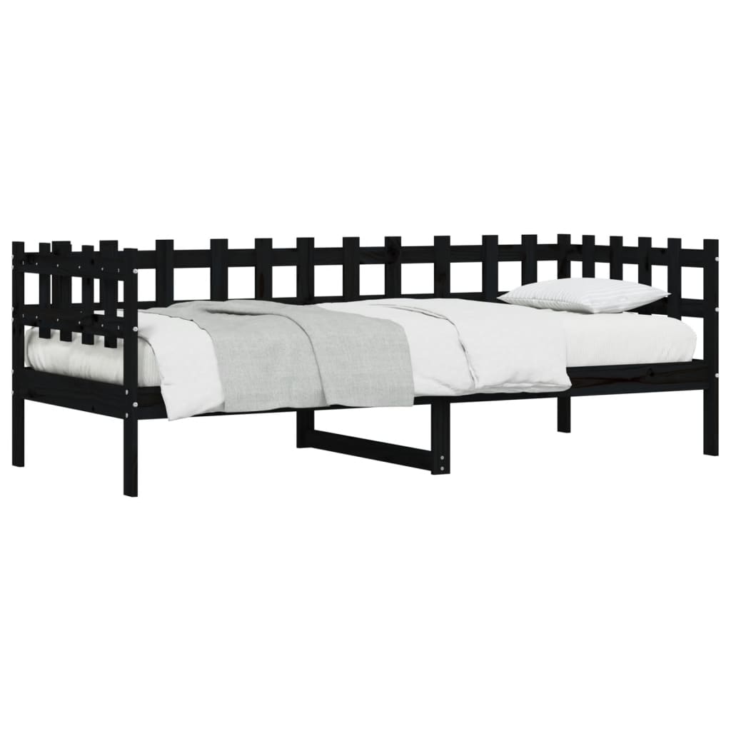 Dagseng svart 90x200 cm heltre furu