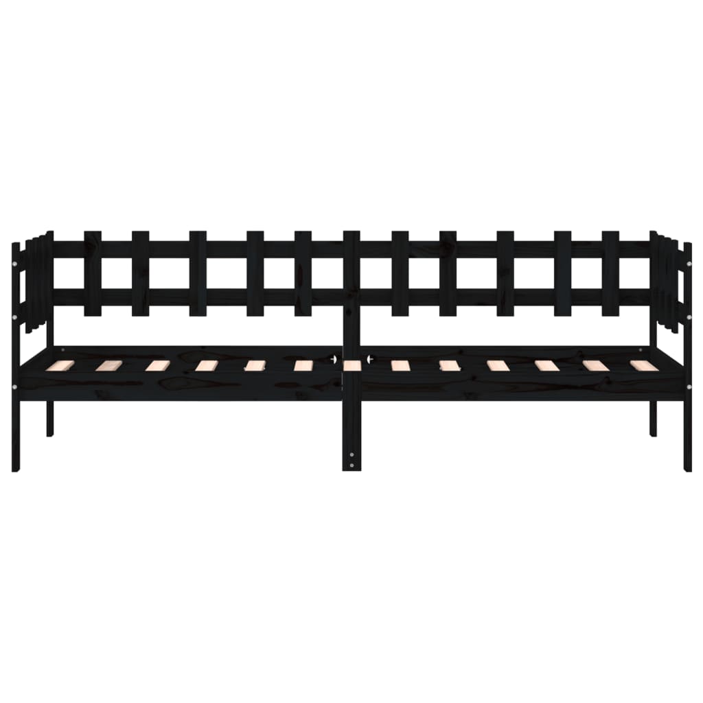 Dagseng svart 90x200 cm heltre furu