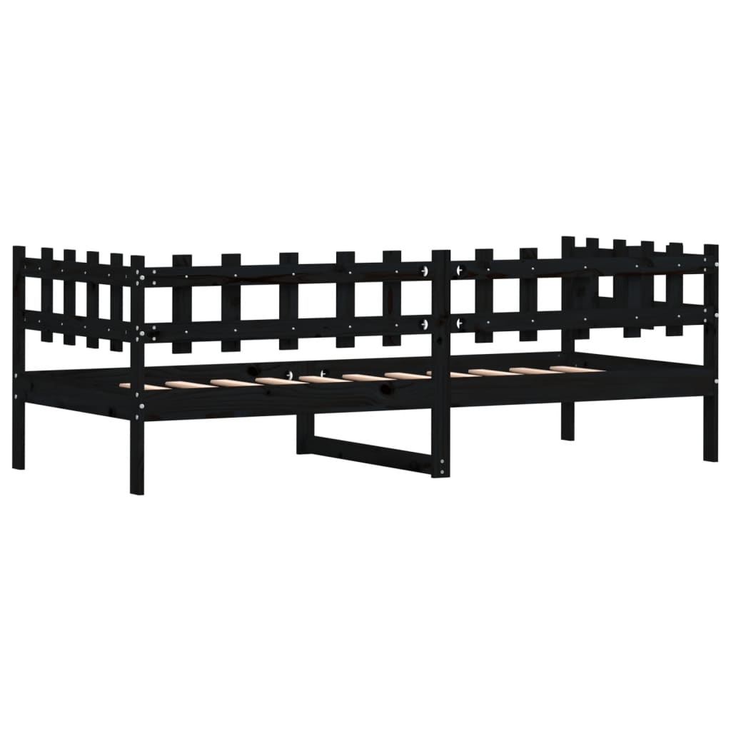 Dagseng svart 90x200 cm heltre furu