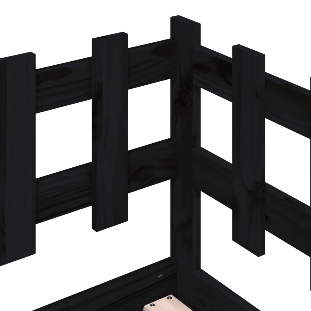 Dagseng svart 90x190 cm heltre furu