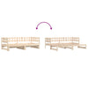 Uttrekkbar dagseng 2x(80x200) cm heltre furu
