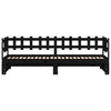 Uttrekkbar dagseng svart 2x(80x200) cm heltre furu