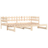 Uttrekkbar dagseng 2x(90x190) cm heltre furu