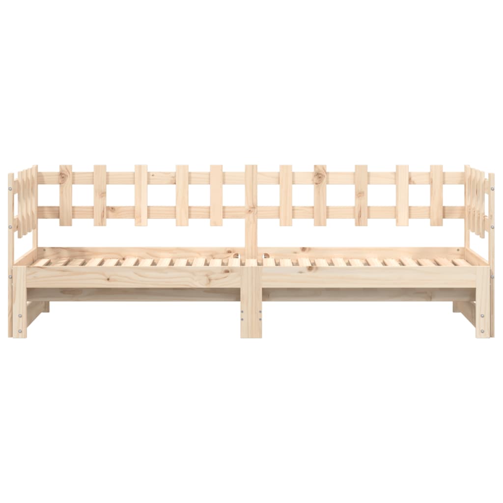 Uttrekkbar dagseng 2x(90x190) cm heltre furu