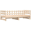 Uttrekkbar dagseng 2x(90x190) cm heltre furu
