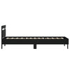 Sengeramme med hodegavl svart 75x190 cm konstruert tre